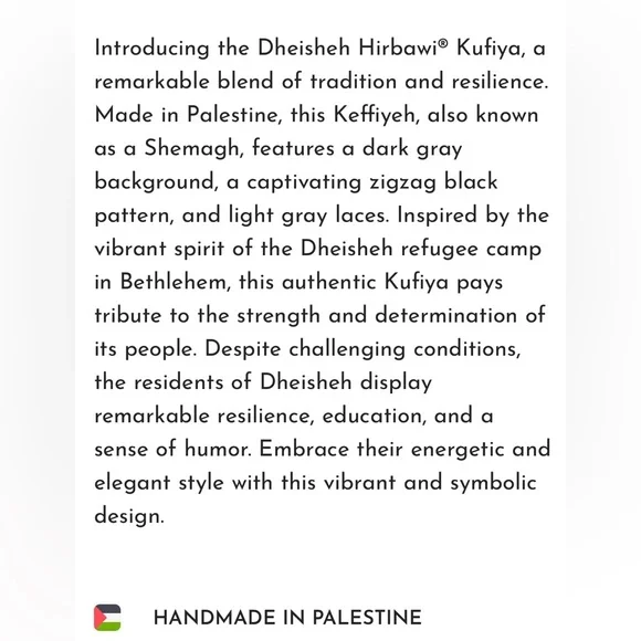 Hirbawi Original Dheisheh Kufiya - Picture 6 of 8
